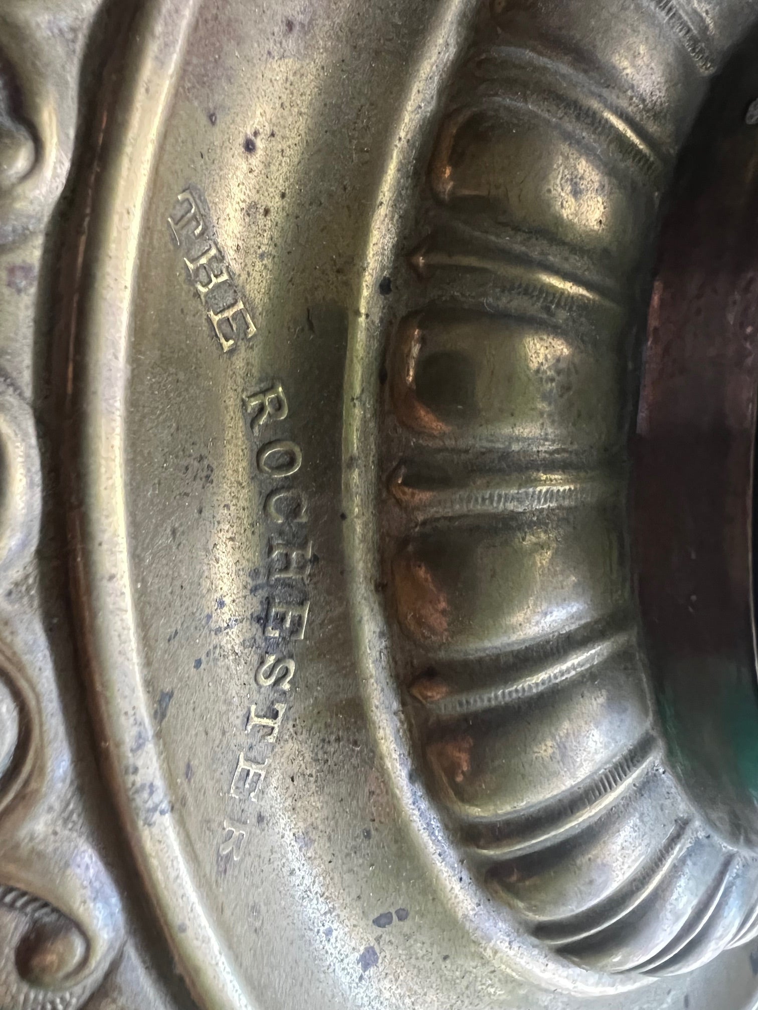 Antique 1887 "The Rochester" F. Meyrose & Co Ornate Brass Oil Lamp