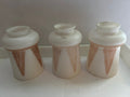 Set of 3 Antique German Frosted Glass Lamp Shades - Victorian Style
