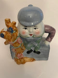 Vintage 1970s Humpty Dumpty Ceramic Teapot by Feitx (China)