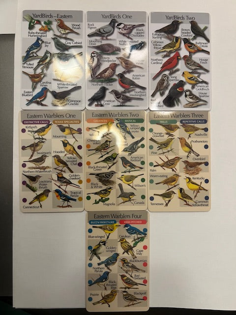 Bird Song Identifier Cards with Sound Chips - Set of 7 (Yardbirds & Eastern Warblers)