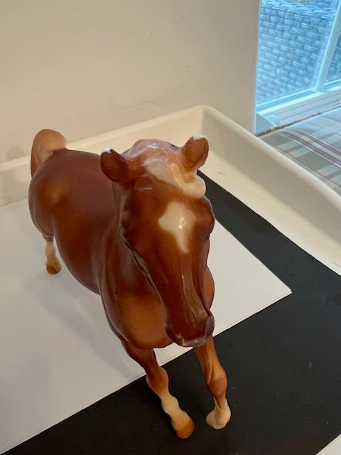 Vintage Breyer Light Brown Chestnut Horse Model (Repaired Leg)
