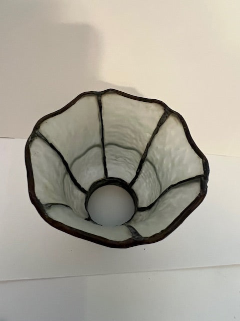 Rare Antique Handel Signed Leaded Frosted Glass Lamp Shade
