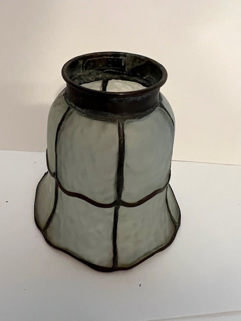 Rare Antique Handel Signed Leaded Frosted Glass Lamp Shade