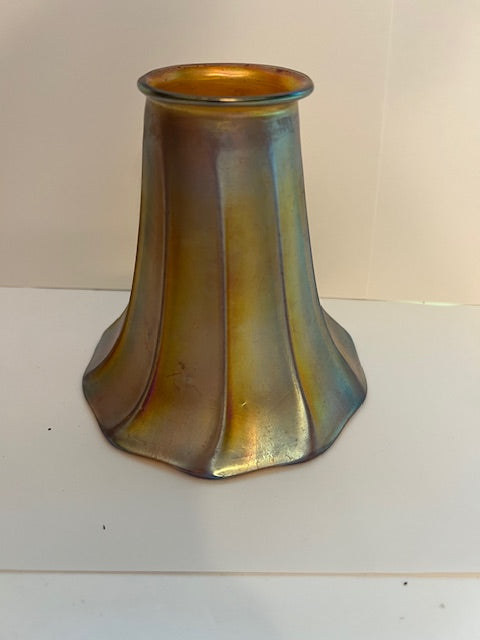 Steuben Gold Aurene Art Glass Lamp Shade, Shape No. 1913 (Unsigned)