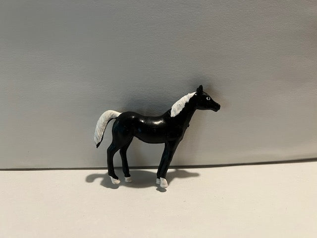 Vintage Miniature Black Horse Figurine