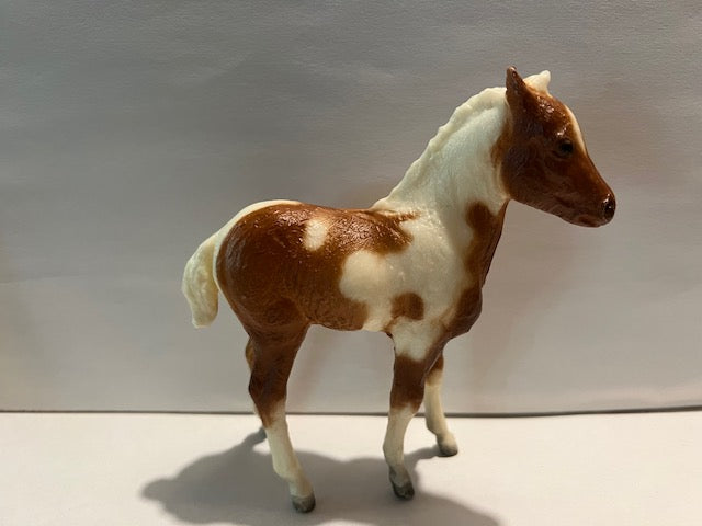 Vintage Breyer Traditional Horse #19 "Stormy" - Cream & Tobacco Pinto Foal