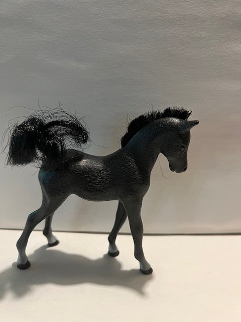 Grand Champions Empire 1995 Black Model Horse with Furred Tail