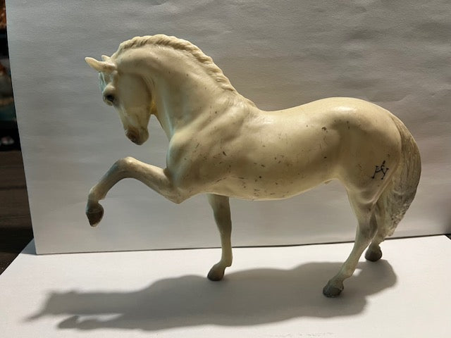Vintage Breyer Horse Model - White with Gray Markings (10" x 8.5")