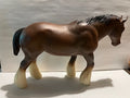 Vintage 1970s Breyer Clydesdale Model Horse - Brown with Black Mane & Tail