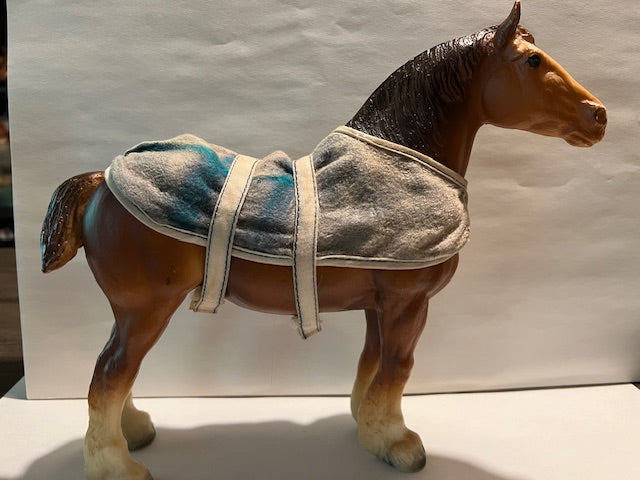 Vintage Breyer Traditional Clydesdale Model Horse with Saddle Blanket
