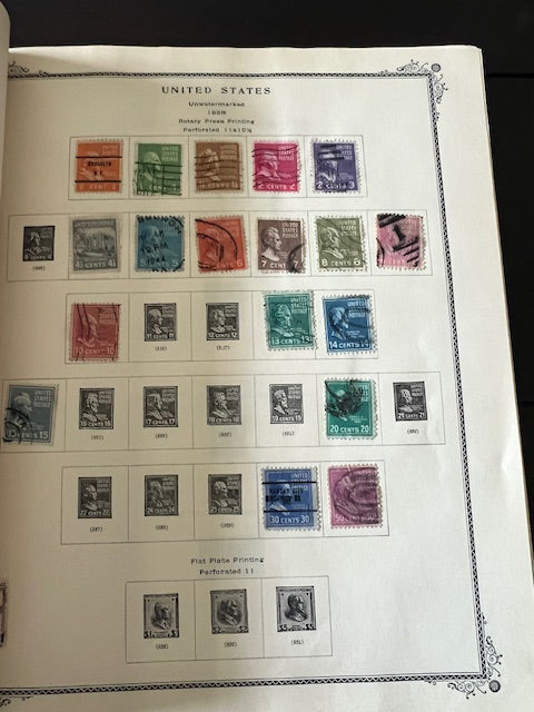 Scott's American Album for United States Stamps with Stamp Collection