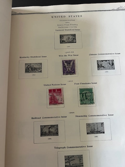 Scott's American Album for United States Stamps with Stamp Collection