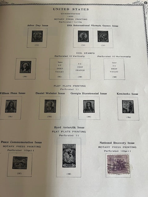 Scott's American Album for United States Stamps with Stamp Collection