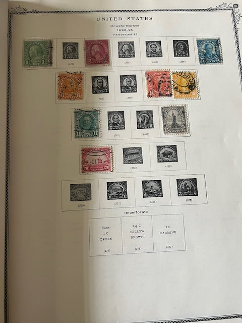 Scott's American Album for United States Stamps with Stamp Collection