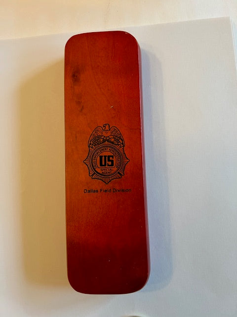 US Special Agent Dallas Field Division Rosewood Pen in Engraved Case