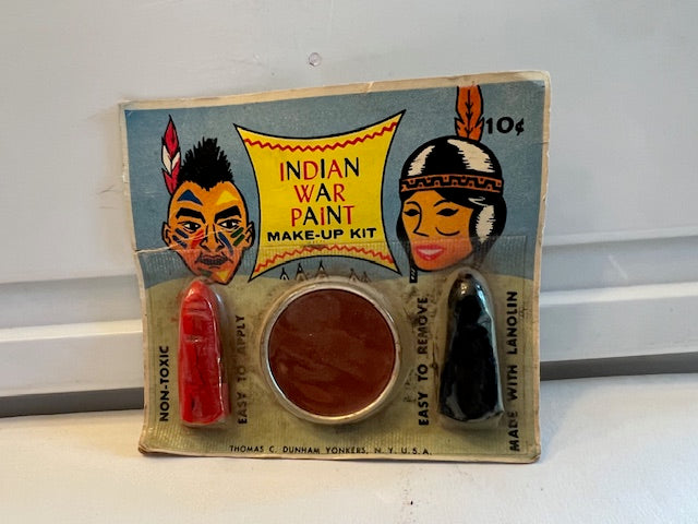 Vintage 1960s Dunham "Indian War Paint" Make-Up Kit on Original Card