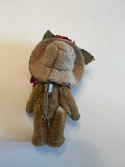 Vintage 1980s Boyds Bears T.F. Wuzzies Miniature Articulated Teddy Bear Pin