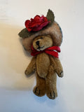 Vintage 1980s Boyds Bears T.F. Wuzzies Miniature Articulated Teddy Bear Pin