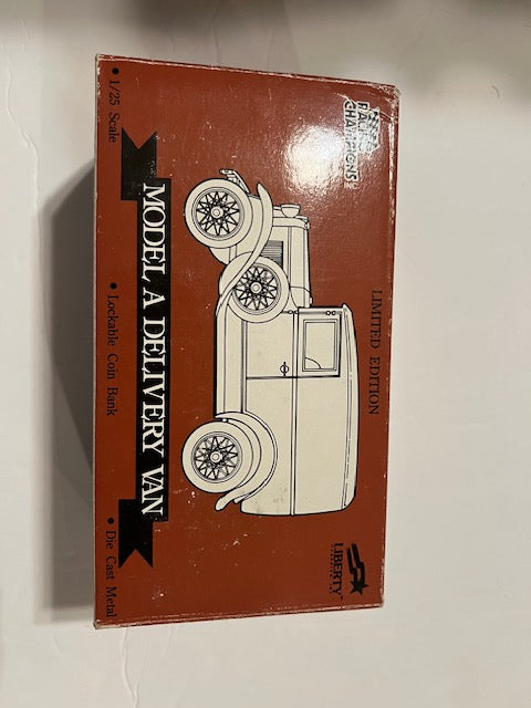 Liberty Racing Champions Model A Delivery Van Die-Cast Coin Bank with Key - Limited Edition 1/25 Scale (#00315)