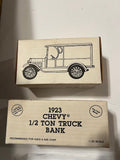 Ertl 1923 Chevy 1/2 Ton Truck Bank - Die-Cast 1/25 Scale, Mint in Box