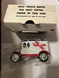 Vintage Ertl Team Yamaha 1920 Die-Cast Truck Bank in Original Box