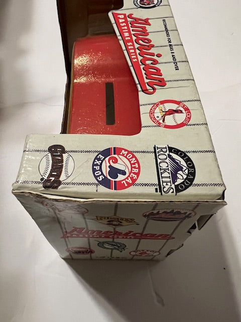 1993 Cincinnati Reds American Pastime Series Die-Cast Metal Bank Truck - Mint in Box