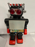Vintage 1984 Kamco Saturn Space Robot with TV Screen - 13" Walking Toy