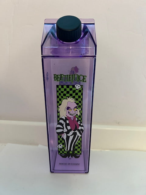 Beetlejuice Plastic Milk Carton Water Bottle - New