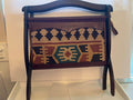 Authentic Turkish Kilim & Leather Magazine Rack