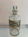 Antique Apothecary Bottle with Glass Stopper - Recessed Label 'Tinct: Scillae' - D.A. Alexander, Dundee
