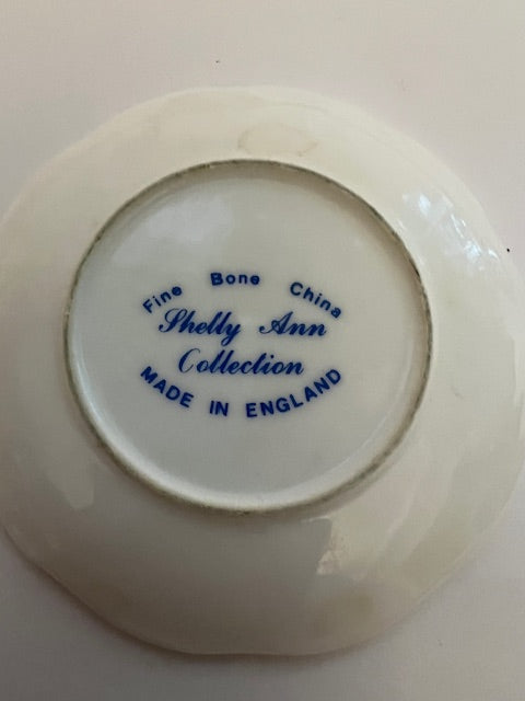 Vintage Shelley Ann Collection Fine Bone China Floral Butter Pat - Made in England