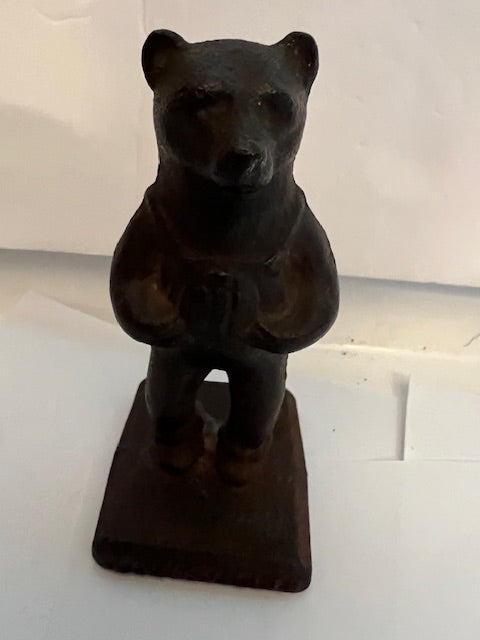 Vintage 1949 Louisville Cast Iron Bear Paperweight / Doorstop