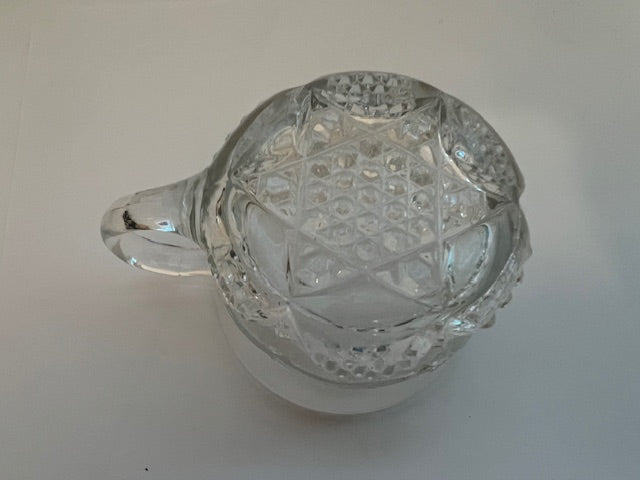 Antique Duncan & Sons EAPG Button Arches Clear Glass Souvenir Mug