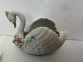 Vintage Ceramic Swan Ring Holder / Trinket Dish - Likely Capodimonte
