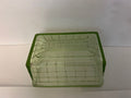 Rare Vintage 1930s Anchor Hocking Block Optic Green Depression Glass Butter Dish