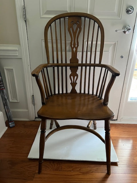 Vintage English Windsor Style Hoop-Back Armchair