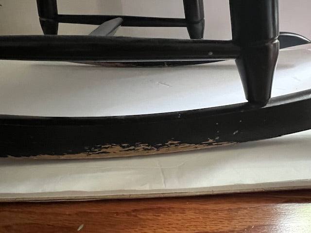 Vintage Nichols & Stone Child's Boston Rocker - Black with Gold Stenciling