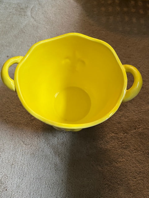 Yellow Fleur de Lis Ceramic Serving Set - 6 One-of-a-Kind Prototype Pieces