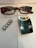 GET Italy +1.35 Striped Reading Glasses with LED Light & Batteries