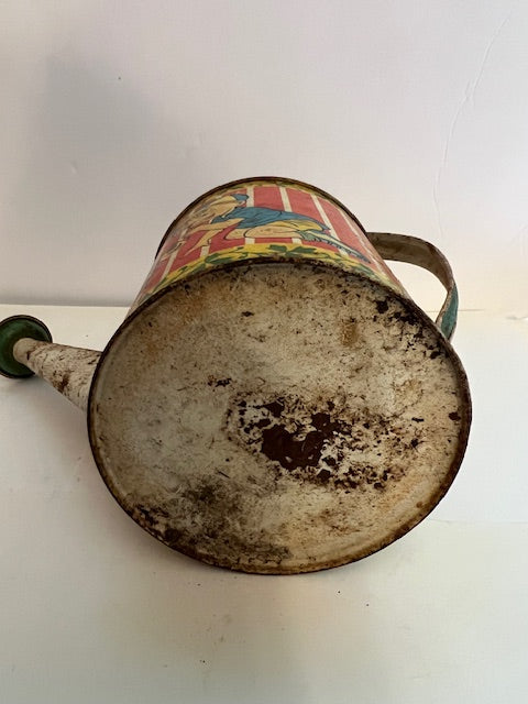 Vintage 1950s Ohio Art Tin Litho Children's Watering Can
