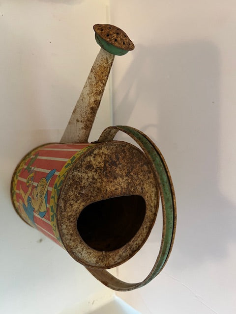 Vintage 1950s Ohio Art Tin Litho Children's Watering Can