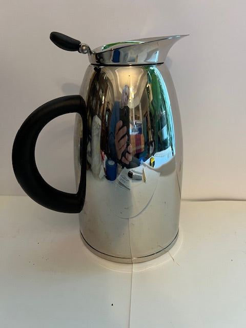 Gourmet Basics Double Wall Insulated Thermal Coffee Pot - Silver, Unused