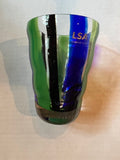LSA International Hand-Blown Striped Glass Tumbler / Vase - Poland