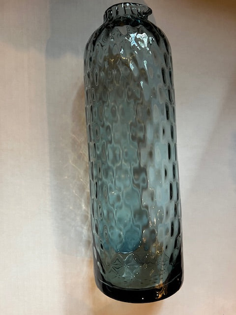 LSA International Mouth-Blown Textured Glass Carafe - Tinted Gray, 10"