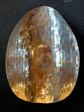 Polished Silver Hand-Hammered Oval Serving Bowl