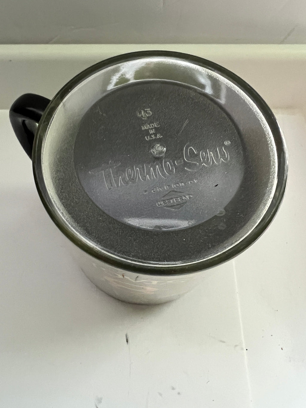Vintage Thermo-Serv Pharmacy Postage Stamp Insulated Mugs - Set of 4