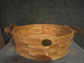 Peterboro Basket Co. 12" Round Ash Basket with Leather Handles