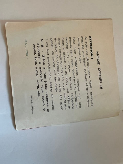 Rare 1960 Belgian Tintin D\u00e9calcomanies Decal Booklet Set (Complete Decals)