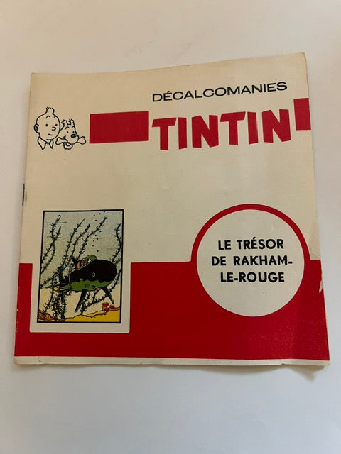 Rare 1960 Belgian Tintin D\u00e9calcomanies Decal Booklet Set (Complete Decals)
