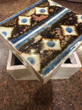 Vintage 1960s Danish Modern Hand-Painted Ceramic Lidded Box
